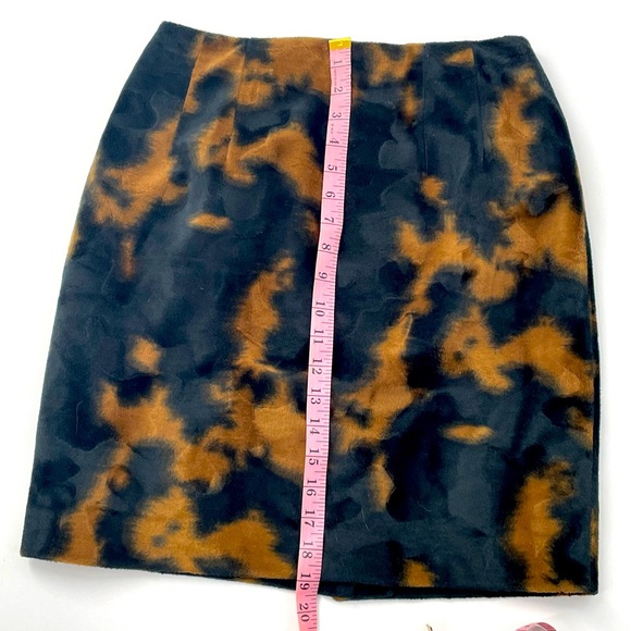 VTG Harvé Bernard Black Bronze “Tortoise Shell” High Waist Miniskirt - Picture 13 of 14